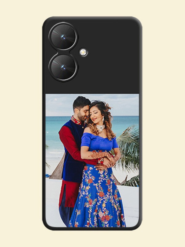 Image Upload With Space Black Color On Custom Soft Matte Mobile Back Cover - Poco M6 5G