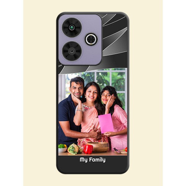 Mixed Wave Lines on Photo On Space Black Custom Soft Matte Mobile Back Cover - Poco M6 Plus 5G Mixed Wave Lines on Photo On Space Black Custom Soft Matte Mobile Back Cover - Poco M6 Plus 5G