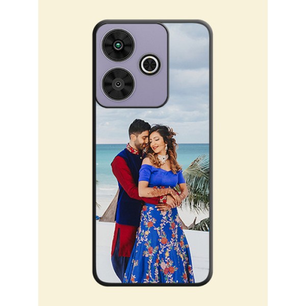 Full Single Pic Upload On Space Black Custom Soft Matte Mobile Back Cover - Poco M6 Plus 5G Full Single Pic Upload On Space Black Custom Soft Matte Mobile Back Cover - Poco M6 Plus 5G