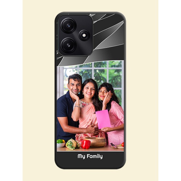 Mixed Wave Lines - Photo on Space Black Soft Matte Mobile Cover - Poco M6 Pro 5G Mixed Wave Lines - Photo on Space Black Soft Matte Mobile Cover - Poco M6 Pro 5G