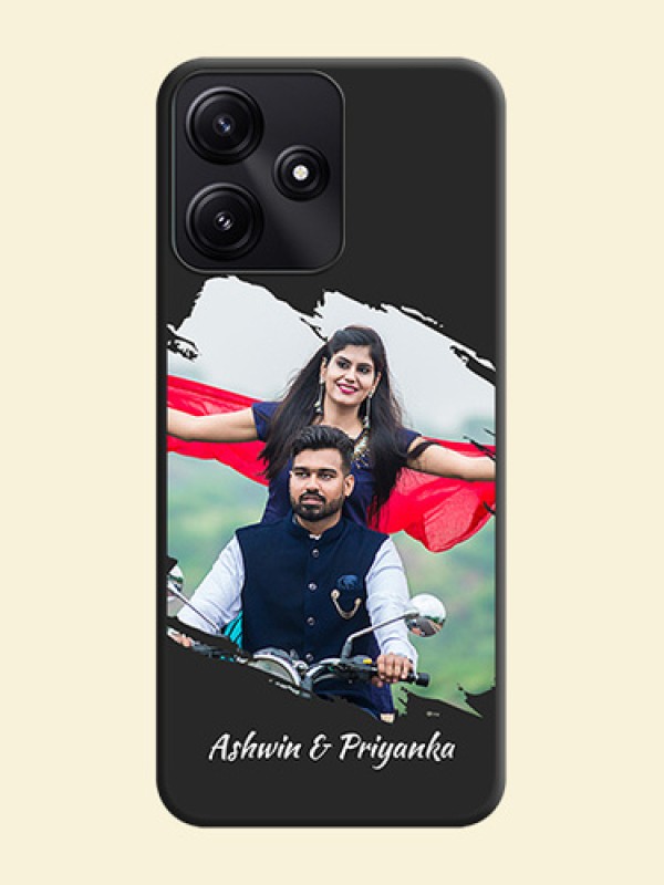 Grunge Brush Strokes - Photo on Space Black Soft Matte Back Cover - Poco M6 Pro 5G
