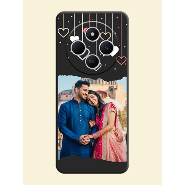 Love Hangings with Splash Wave Picture On Space Black Custom Soft Matte Mobile Back Cover - Poco M7 5G Love Hangings with Splash Wave Picture On Space Black Custom Soft Matte Mobile Back Cover - Poco M7 5G