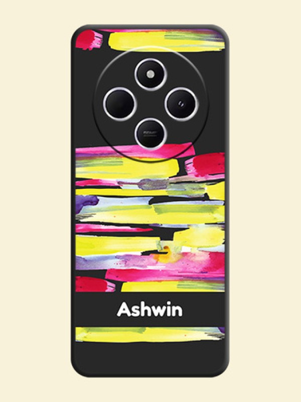 Brush Coloured On Space Black Custom Soft Matte Mobile Back Cover - Poco M7 5G