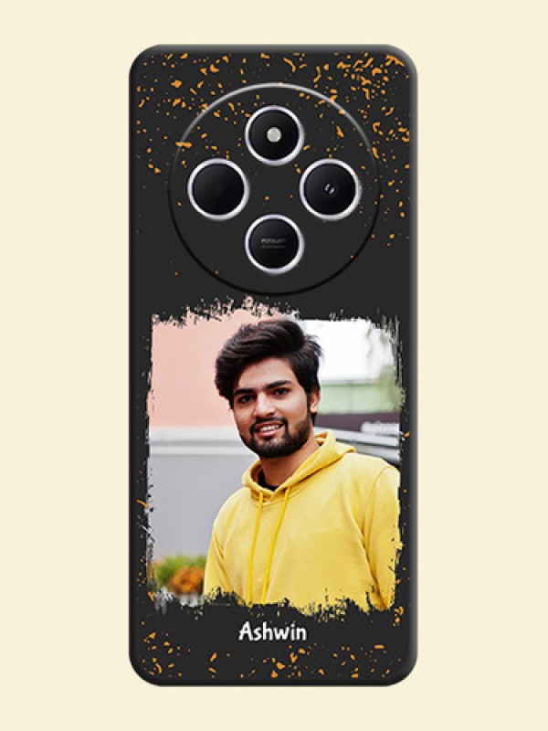 Spray Free Design on Photo On Space Black Custom Soft Matte Mobile Back Cover - Poco M7 5G