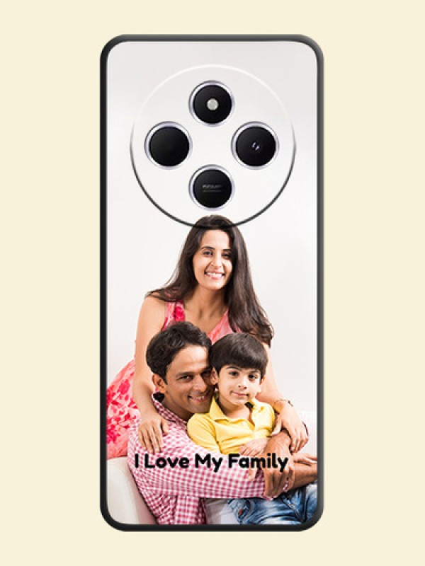 Full Single Pic Upload With Text On Space Black Custom Soft Matte Mobile Back Cover - Poco M7 5G