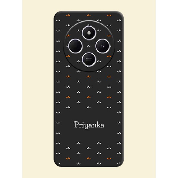 Simple Pattern With Custom Text On Space Black Custom Soft Matte Mobile Back Cover - Poco M7 5G Simple Pattern With Custom Text On Space Black Custom Soft Matte Mobile Back Cover - Poco M7 5G