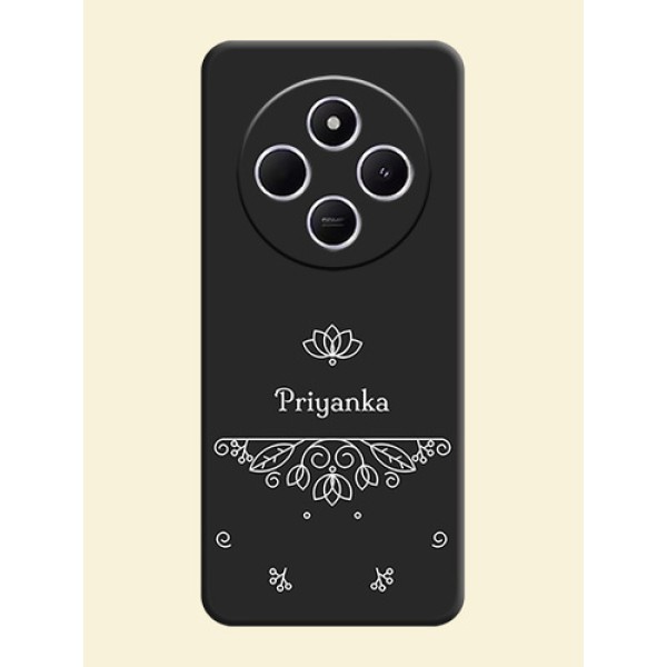 Lotus Garden Custom Text On Space Black Custom Soft Matte Mobile Back Cover - Poco M7 5G Lotus Garden Custom Text On Space Black Custom Soft Matte Mobile Back Cover - Poco M7 5G