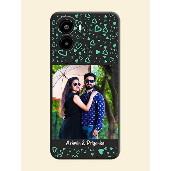 Sea Green Indefinite Love Pattern on Photo On Space Black Custom Soft Matte Mobile Back Cover - Poco M7 Plus 5G Sea Green Indefinite Love Pattern on Photo On Space Black Custom Soft Matte Mobile Back Cover - Poco M7 Plus 5G
