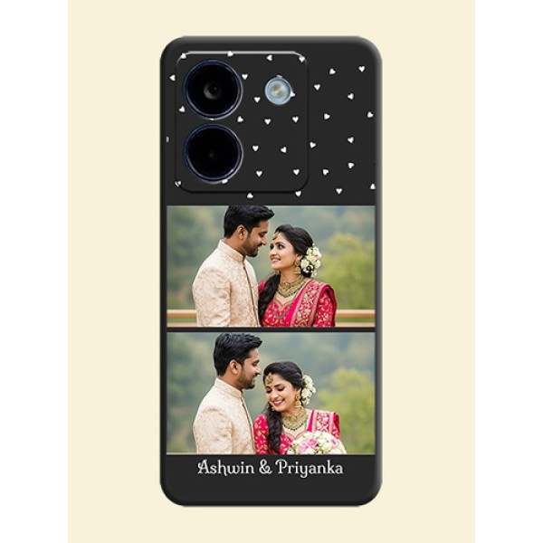 Miniature Love Symbols with Name On Space Black Custom Soft Matte Mobile Back Cover - Poco M7 Pro 5G Miniature Love Symbols with Name On Space Black Custom Soft Matte Mobile Back Cover - Poco M7 Pro 5G