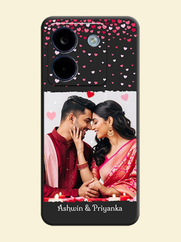 Fall in Love with Your Partner on Photo On Space Black Custom Soft Matte Mobile Back Cover - Poco M7 Pro 5G