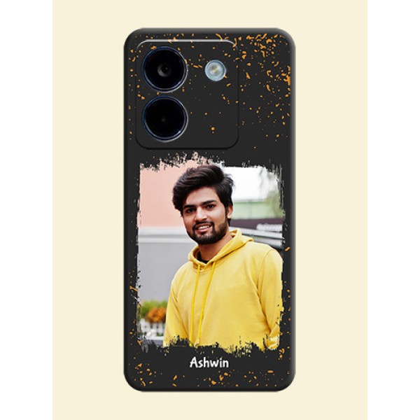 Spray Free Design on Photo On Space Black Custom Soft Matte Mobile Back Cover - Poco M7 Pro 5G Spray Free Design on Photo On Space Black Custom Soft Matte Mobile Back Cover - Poco M7 Pro 5G