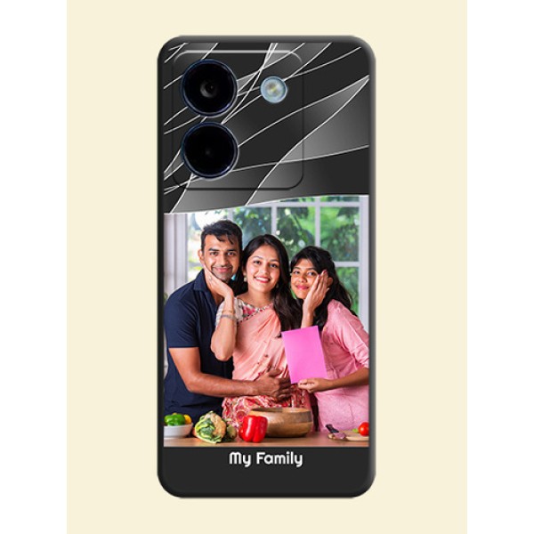 Mixed Wave Lines on Photo On Space Black Custom Soft Matte Mobile Back Cover - Poco M7 Pro 5G Mixed Wave Lines on Photo On Space Black Custom Soft Matte Mobile Back Cover - Poco M7 Pro 5G