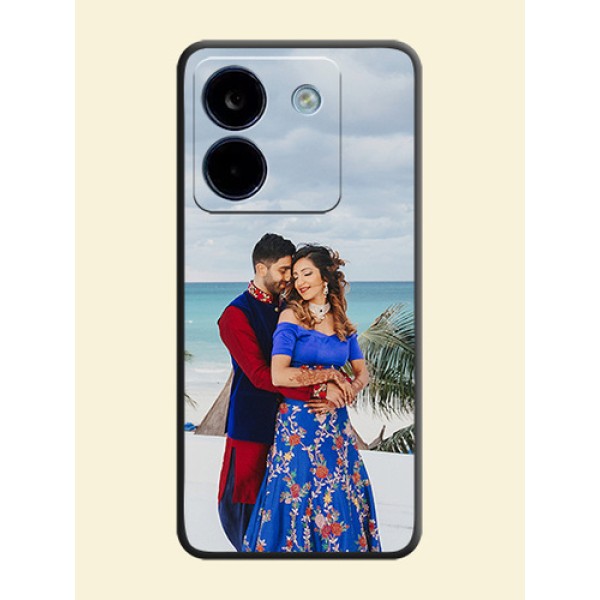 Full Single Pic Upload On Space Black Custom Soft Matte Mobile Back Cover - Poco M7 Pro 5G Full Single Pic Upload On Space Black Custom Soft Matte Mobile Back Cover - Poco M7 Pro 5G