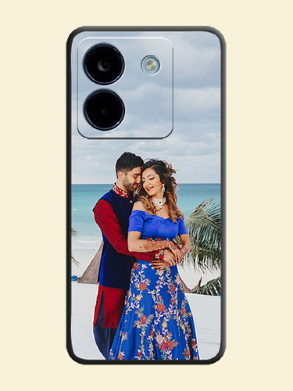 Full Single Pic Upload On Space Black Custom Soft Matte Mobile Back Cover - Poco M7 Pro 5G