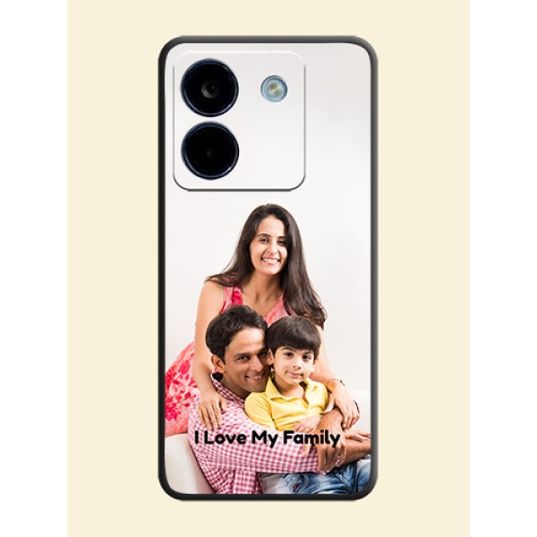 Full Single Pic Upload With Text On Space Black Custom Soft Matte Mobile Back Cover - Poco M7 Pro 5G Full Single Pic Upload With Text On Space Black Custom Soft Matte Mobile Back Cover - Poco M7 Pro 5G