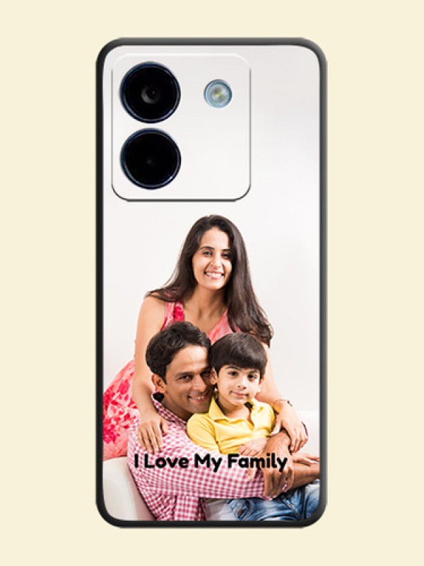 Full Single Pic Upload With Text On Space Black Custom Soft Matte Mobile Back Cover - Poco M7 Pro 5G