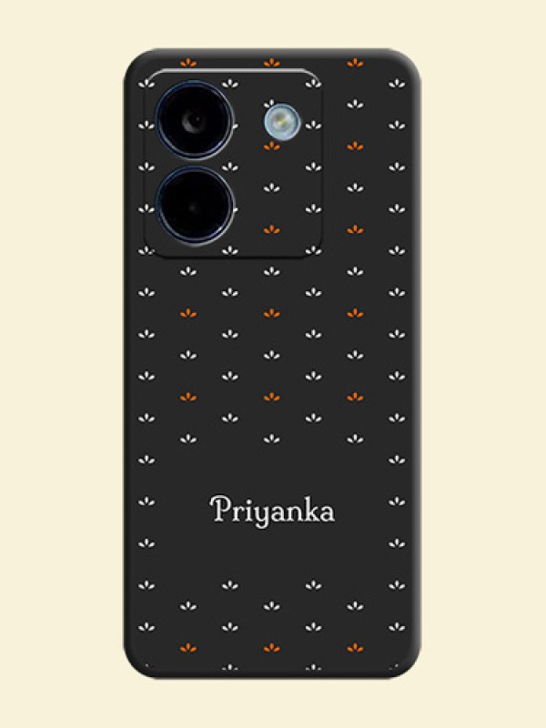 Simple Pattern With Custom Text On Space Black Custom Soft Matte Mobile Back Cover - Poco M7 Pro 5G
