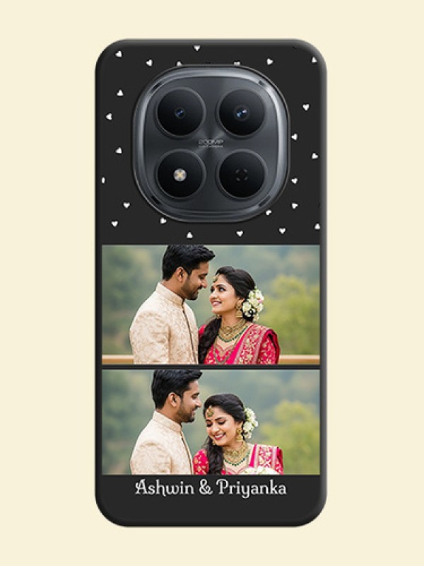 Miniature Love Symbols with Name On Space Black Custom Soft Matte Mobile Back Cover - Poco M8 5G