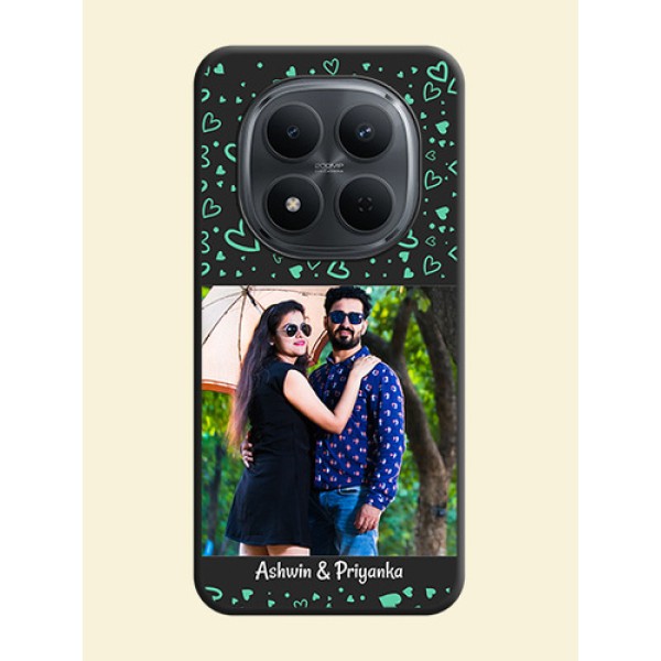 Sea Green Indefinite Love Pattern on Photo On Space Black Custom Soft Matte Mobile Back Cover - Poco M8 5G Sea Green Indefinite Love Pattern on Photo On Space Black Custom Soft Matte Mobile Back Cover - Poco M8 5G
