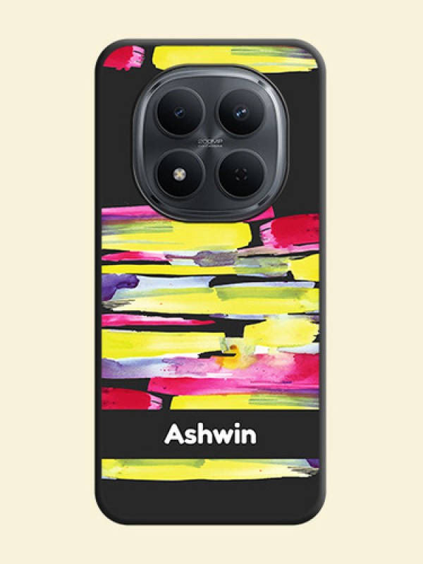 Brush Coloured On Space Black Custom Soft Matte Mobile Back Cover - Poco M8 5G