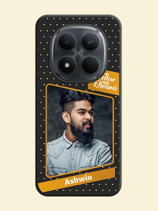 Follow Your Dreams with White Dots On Space Black Custom Soft Matte Mobile Back Cover - Poco M8 5G