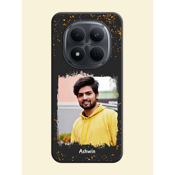 Spray Free Design on Photo On Space Black Custom Soft Matte Mobile Back Cover - Poco M8 5G Spray Free Design on Photo On Space Black Custom Soft Matte Mobile Back Cover - Poco M8 5G