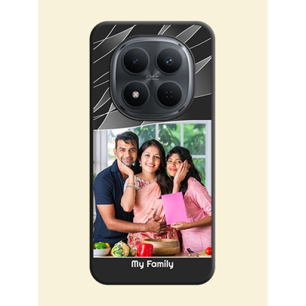 Mixed Wave Lines on Photo On Space Black Custom Soft Matte Mobile Back Cover - Poco M8 5G Mixed Wave Lines on Photo On Space Black Custom Soft Matte Mobile Back Cover - Poco M8 5G