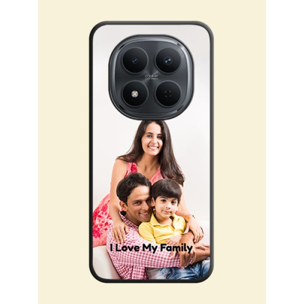 Full Single Pic Upload With Text On Space Black Custom Soft Matte Mobile Back Cover - Poco M8 5G Full Single Pic Upload With Text On Space Black Custom Soft Matte Mobile Back Cover - Poco M8 5G