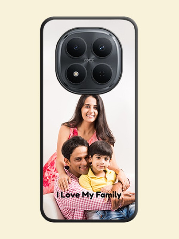 Full Single Pic Upload With Text On Space Black Custom Soft Matte Mobile Back Cover - Poco M8 5G