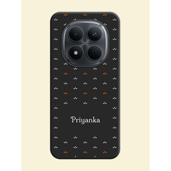 Simple Pattern With Custom Text On Space Black Custom Soft Matte Mobile Back Cover - Poco M8 5G Simple Pattern With Custom Text On Space Black Custom Soft Matte Mobile Back Cover - Poco M8 5G
