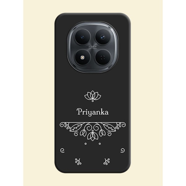 Lotus Garden Custom Text On Space Black Custom Soft Matte Mobile Back Cover - Poco M8 5G Lotus Garden Custom Text On Space Black Custom Soft Matte Mobile Back Cover - Poco M8 5G
