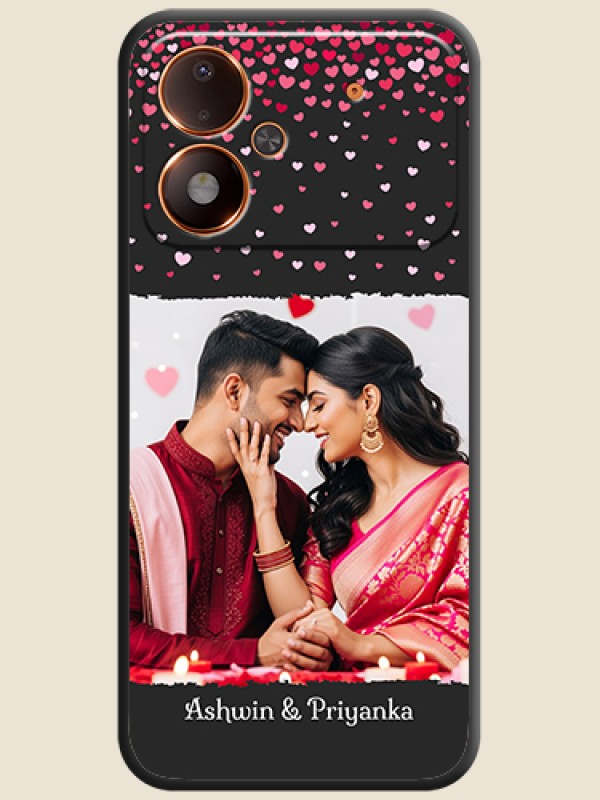 Fall in Love with Your Partner on Photo On Space Black Custom Soft Matte Mobile Back Cover - Poco M8 Power 5G