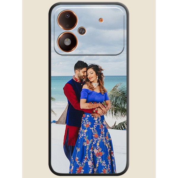 Full Single Pic Upload On Space Black Custom Soft Matte Mobile Back Cover - Poco M8 Power 5G Full Single Pic Upload On Space Black Custom Soft Matte Mobile Back Cover - Poco M8 Power 5G