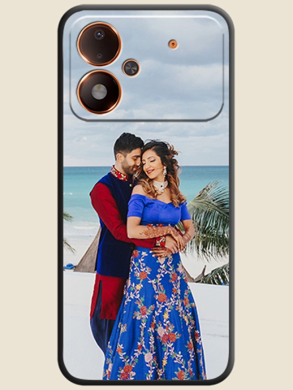 Full Single Pic Upload On Space Black Custom Soft Matte Mobile Back Cover - Poco M8 Power 5G