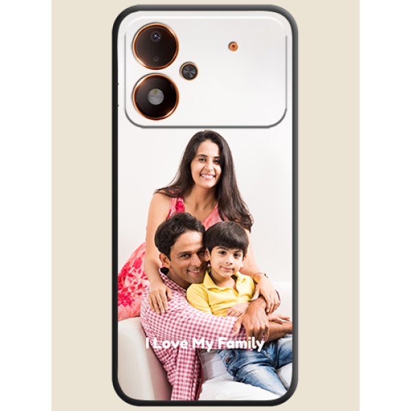 Full Single Pic Upload With Text On Space Black Custom Soft Matte Mobile Back Cover - Poco M8 Power 5G Full Single Pic Upload With Text On Space Black Custom Soft Matte Mobile Back Cover - Poco M8 Power 5G