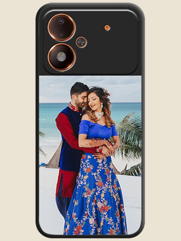 Image Upload With Space Black Color On Custom Soft Matte Mobile Back Cover - Poco M8 Power 5G