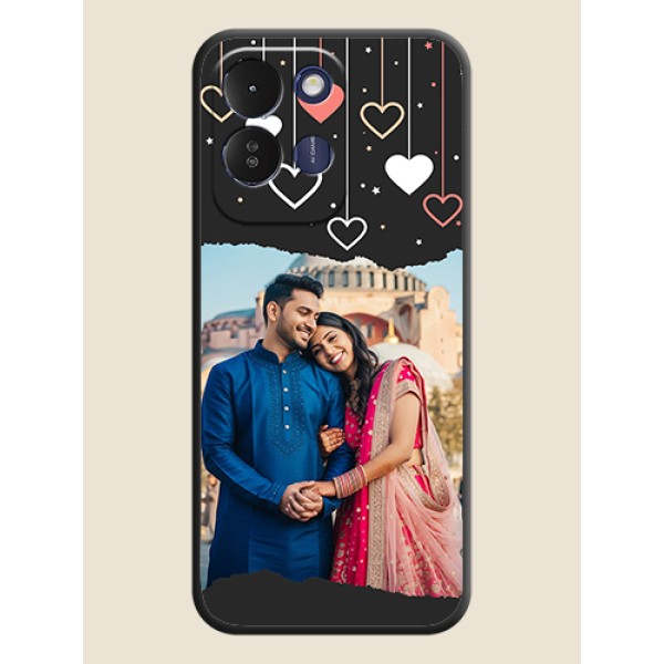 Love Hangings with Splash Wave Picture On Space Black Custom Soft Matte Mobile Back Cover - Poco M8x 5G