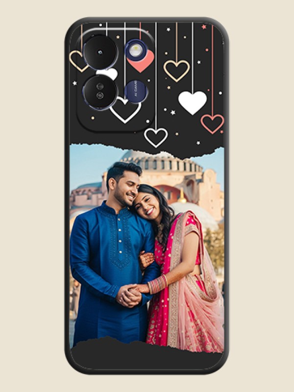 Love Hangings with Splash Wave Picture On Space Black Custom Soft Matte Mobile Back Cover - Poco M8x 5G