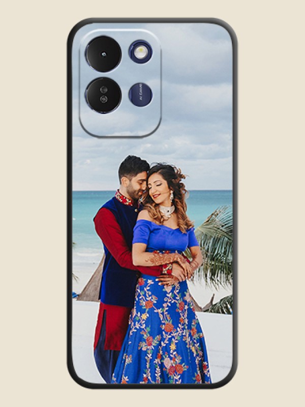 Full Single Pic Upload On Space Black Custom Soft Matte Mobile Back Cover - Poco M8x 5G