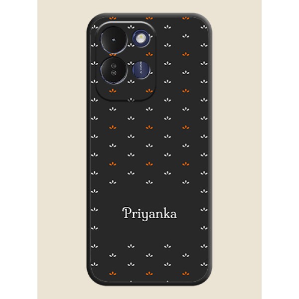 Simple Pattern With Custom Text On Space Black Custom Soft Matte Mobile Back Cover - Poco M8x 5G Simple Pattern With Custom Text On Space Black Custom Soft Matte Mobile Back Cover - Poco M8x 5G