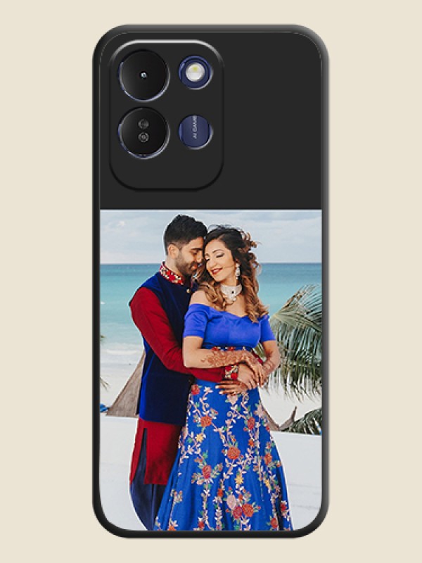 Image Upload With Space Black Color On Custom Soft Matte Mobile Back Cover - Poco M8x 5G