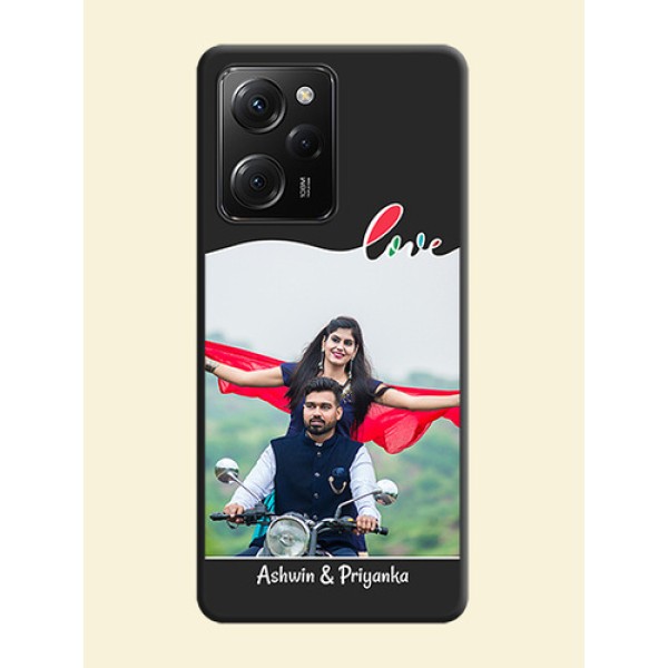 Fall in Love Pattern with Picture - Photo on Space Black Soft Matte Mobile Case -Poco X5 Pro 5G Fall in Love Pattern with Picture - Photo on Space Black Soft Matte Mobile Case -Poco X5 Pro 5G