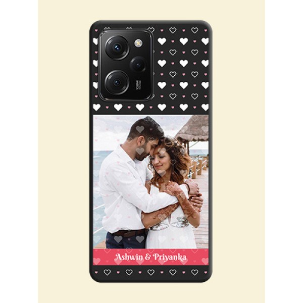 White Color Love Symbols with Text Design - Photo on Space Black Soft Matte Phone Cover -Poco X5 Pro 5G White Color Love Symbols with Text Design - Photo on Space Black Soft Matte Phone Cover -Poco X5 Pro 5G