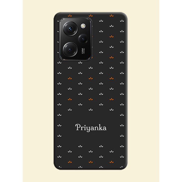 Simple Pattern With Custom Text On Space Black Personalized Soft Matte Phone Covers -ApplePoco X5 Pro 5G Simple Pattern With Custom Text On Space Black Personalized Soft Matte Phone Covers -ApplePoco X5 Pro 5G