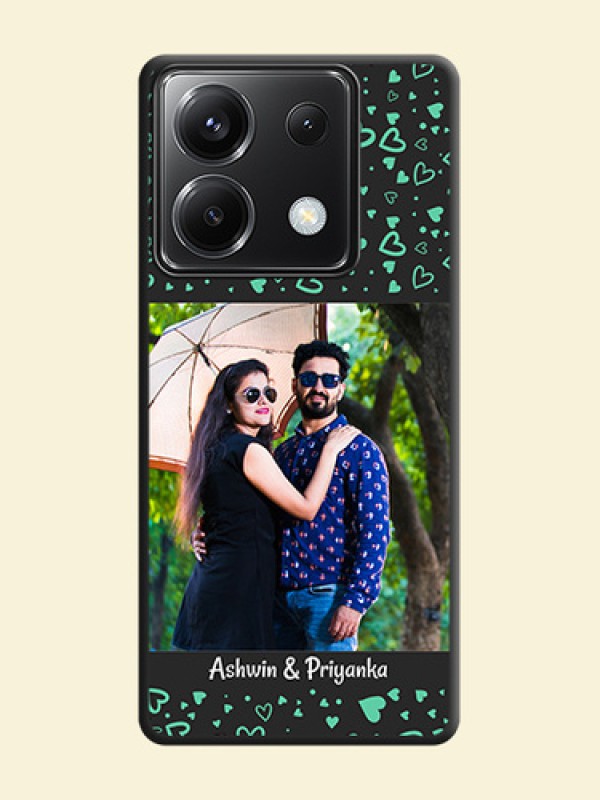 Sea Green Indefinite Love Pattern - Photo on Space Black Soft Matte Mobile Cover - Poco X6 5G
