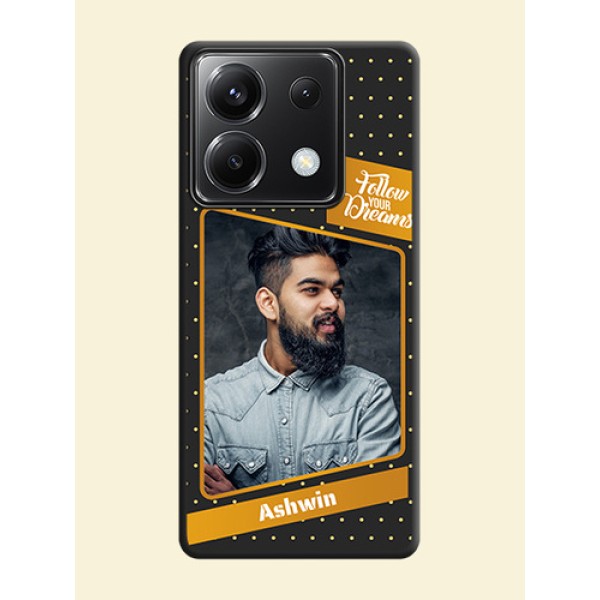 Follow Your Dreams with White Dots on Space Black Custom Soft Matte Phone Cases - Poco X6 5G Follow Your Dreams with White Dots on Space Black Custom Soft Matte Phone Cases - Poco X6 5G