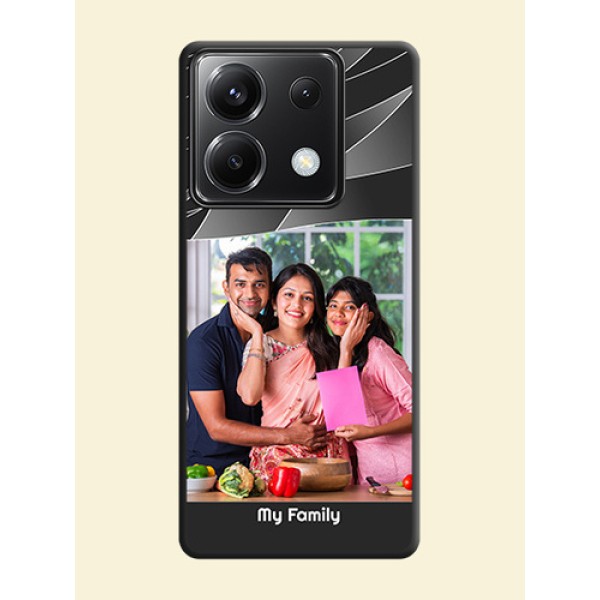 Mixed Wave Lines - Photo on Space Black Soft Matte Mobile Cover - Poco X6 5G Mixed Wave Lines - Photo on Space Black Soft Matte Mobile Cover - Poco X6 5G