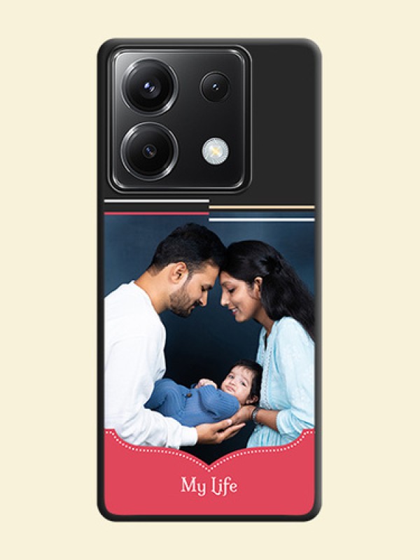 Classic Plain Design with Name - Photo on Space Black Soft Matte Phone Cover - Poco X6 5G