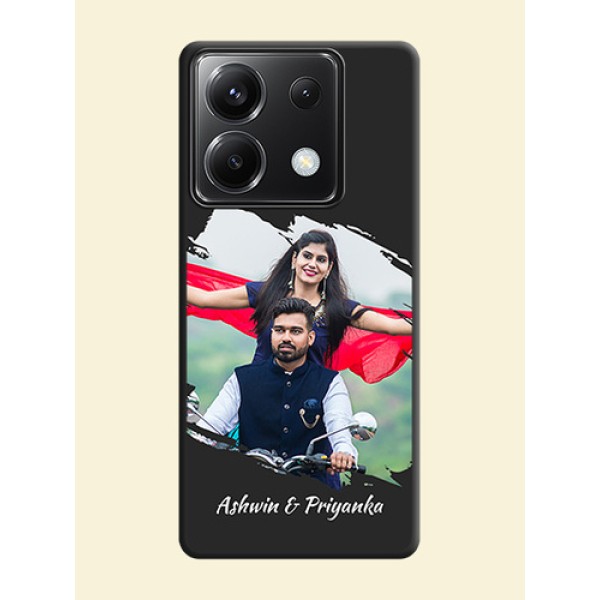 Grunge Brush Strokes - Photo on Space Black Soft Matte Back Cover - Poco X6 5G Grunge Brush Strokes - Photo on Space Black Soft Matte Back Cover - Poco X6 5G