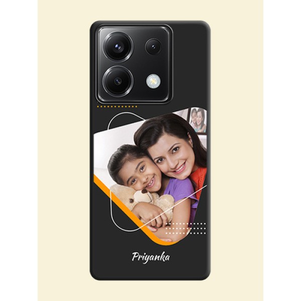 Yellow Triangle - Photo on Space Black Soft Matte Phone Cover - Poco X6 5G Yellow Triangle - Photo on Space Black Soft Matte Phone Cover - Poco X6 5G